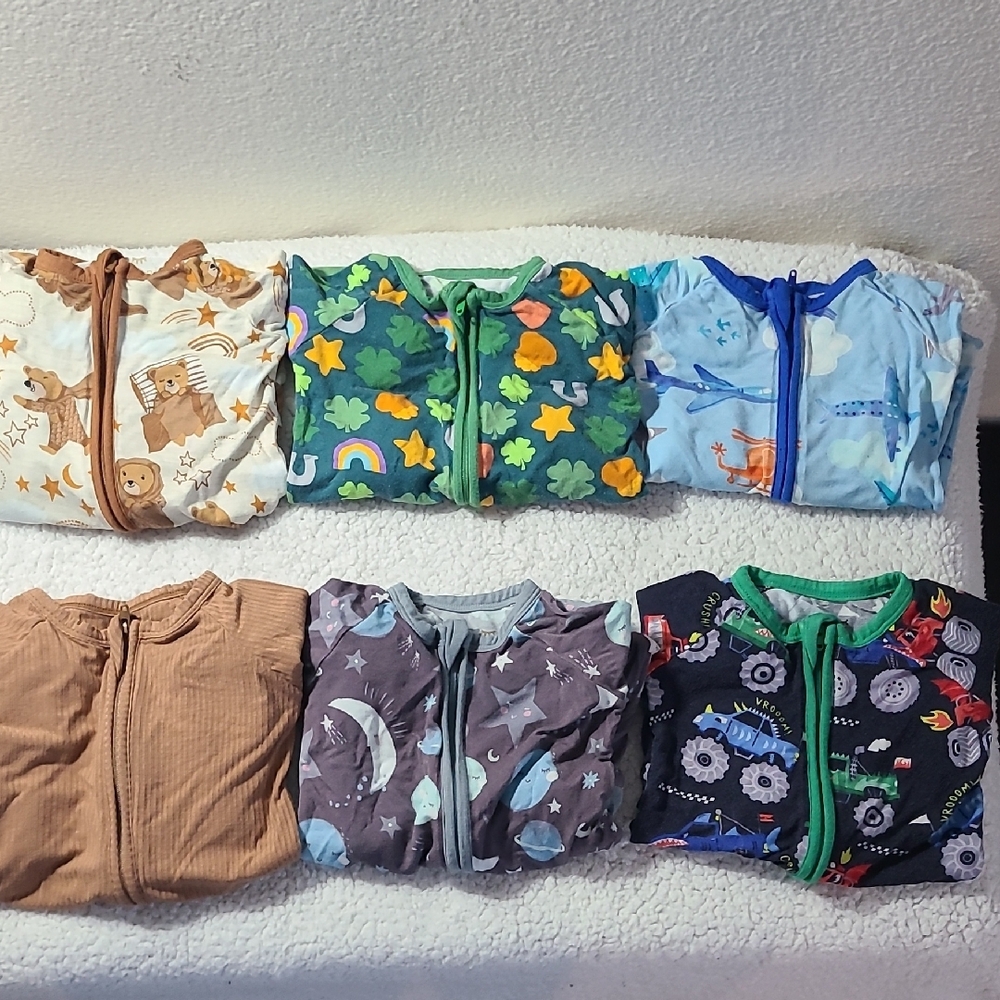 Little Sleepies Bamboo Footie Pajama Bundle 3–6 Months (6 Pieces)